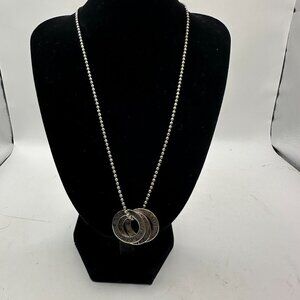 Love Live Laugh Inspirational Silver Tone Pendant Necklace